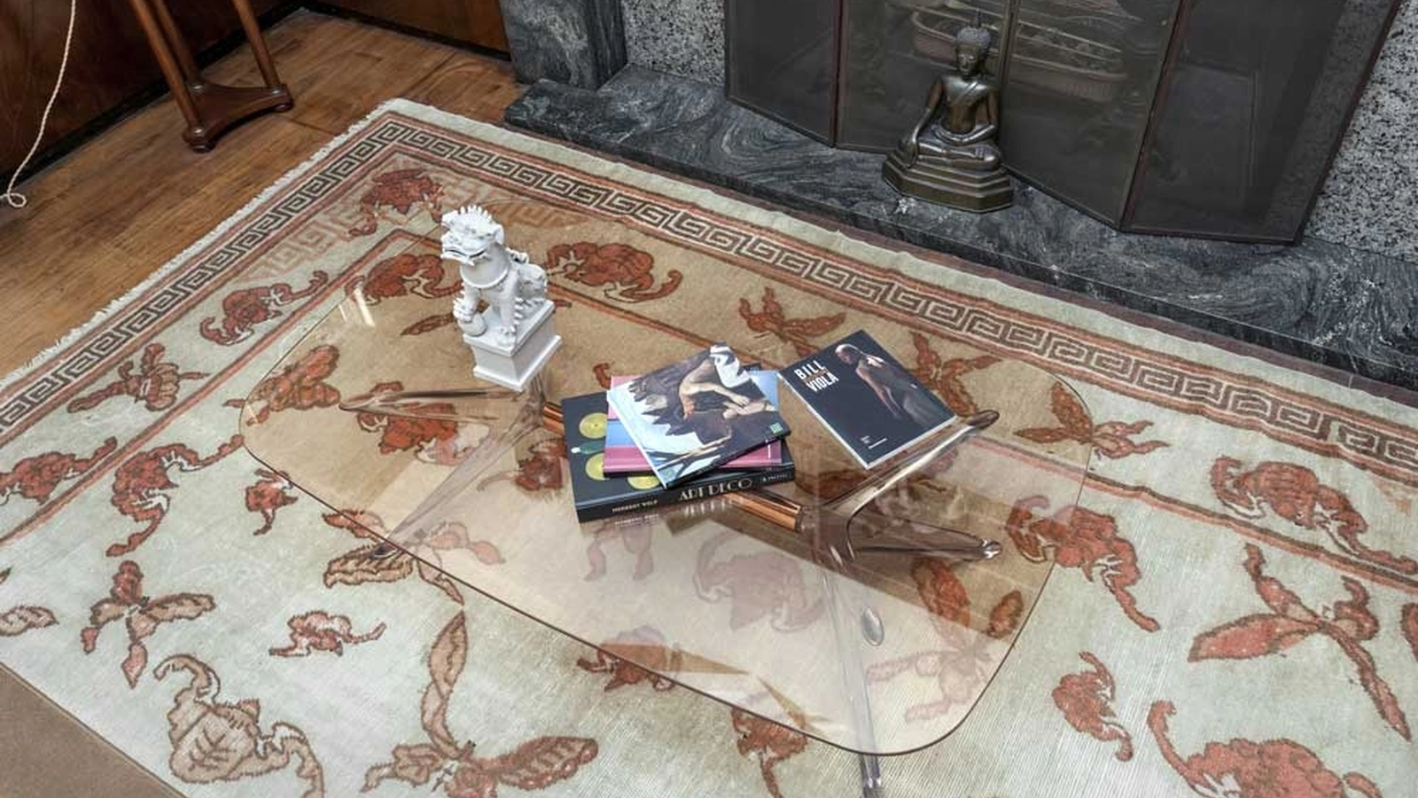 Tavolino in cristallo con base in tecnopolimero Blast di Kartell