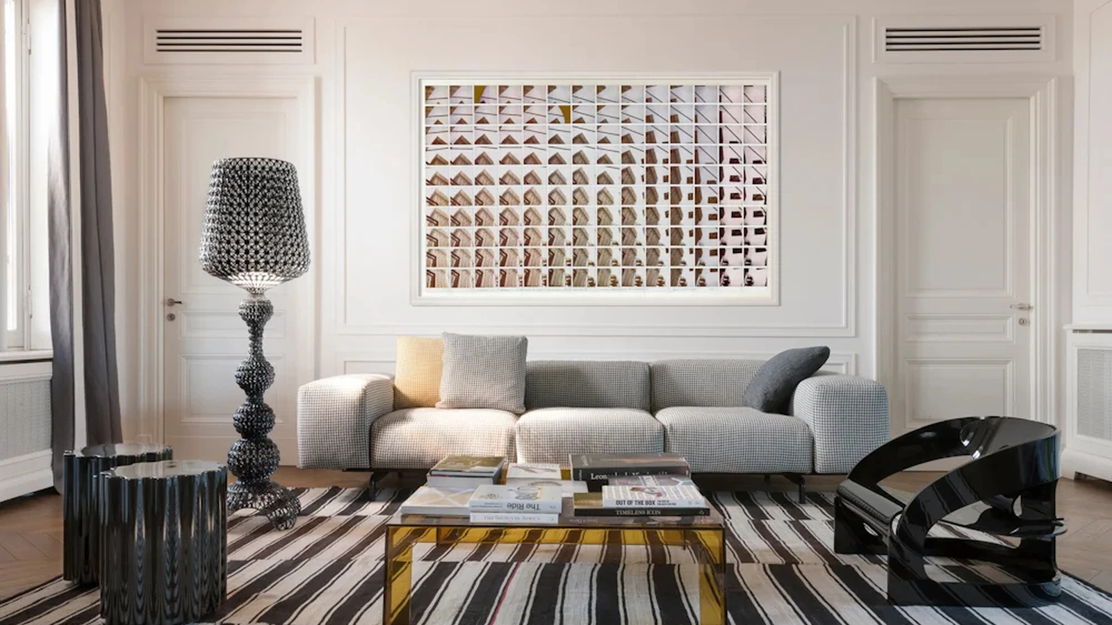 Tavolino Invisible in plexiglas colorato di Kartell