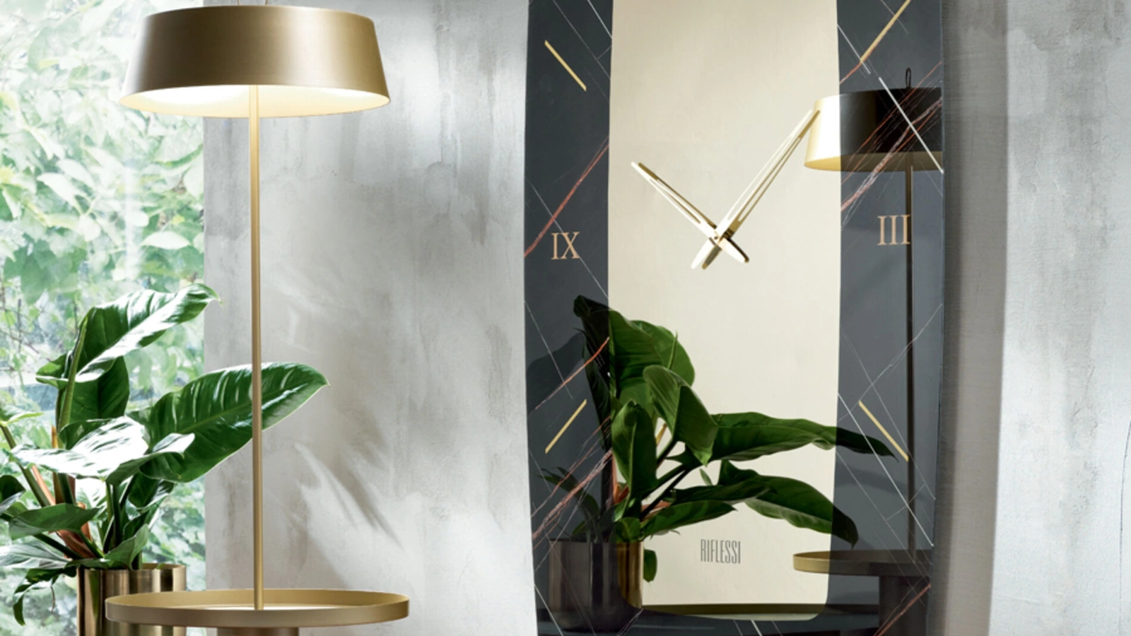 Orologio da muro in cristallo Sanremo di Riflessi