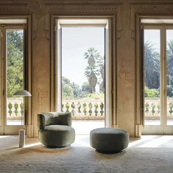 Pouf K-Waiting in tessuto di Kartell