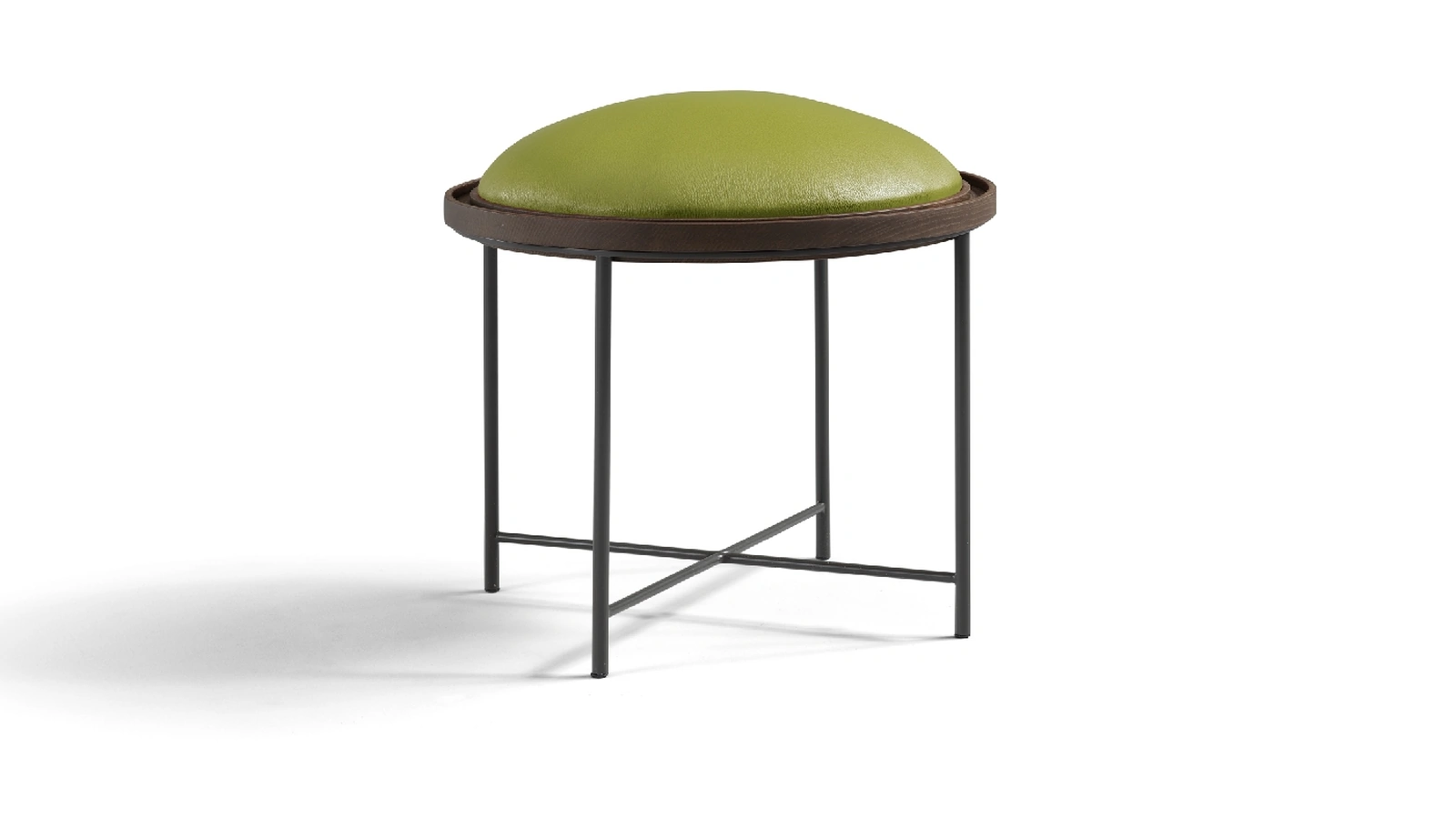 Tavolino Pouf con seduta reversibile in pelle imbottita di Sylt Egoitaliano