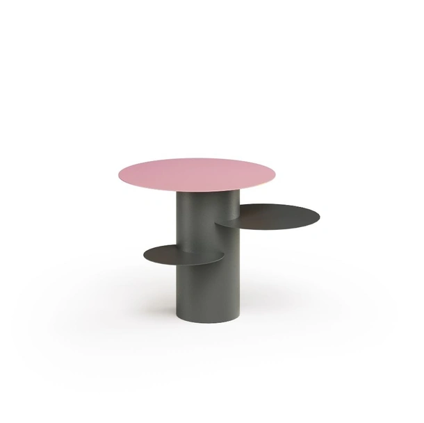 Tavolino rotondo Mushroom interamente realizzato in metallo in Egoitaliano