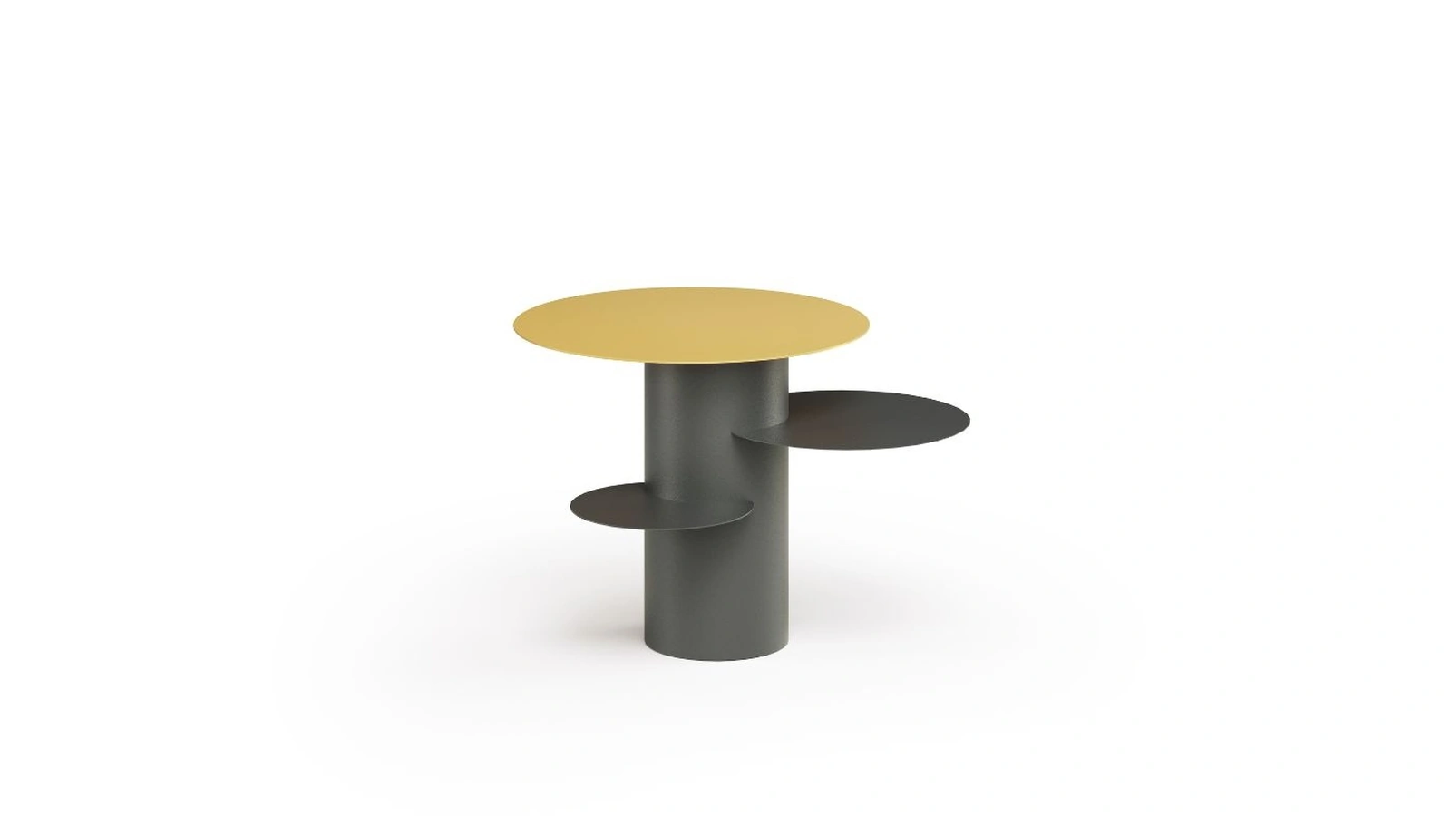 Tavolino rotondo Mushroom interamente realizzato in metallo in Egoitaliano