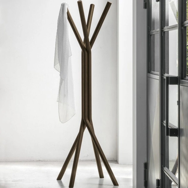 Appendiabiti Tree in legno rovere moka di Tomasella