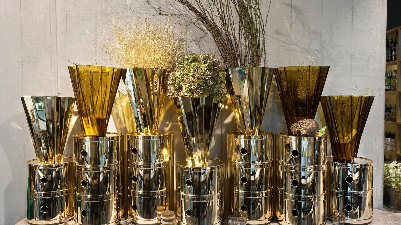 Vaso Shangai in plexiglas colorato o metallizzato di Kartell