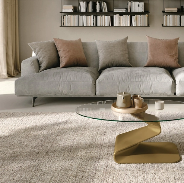 Tavolino Zed con top in vetro di Target Point