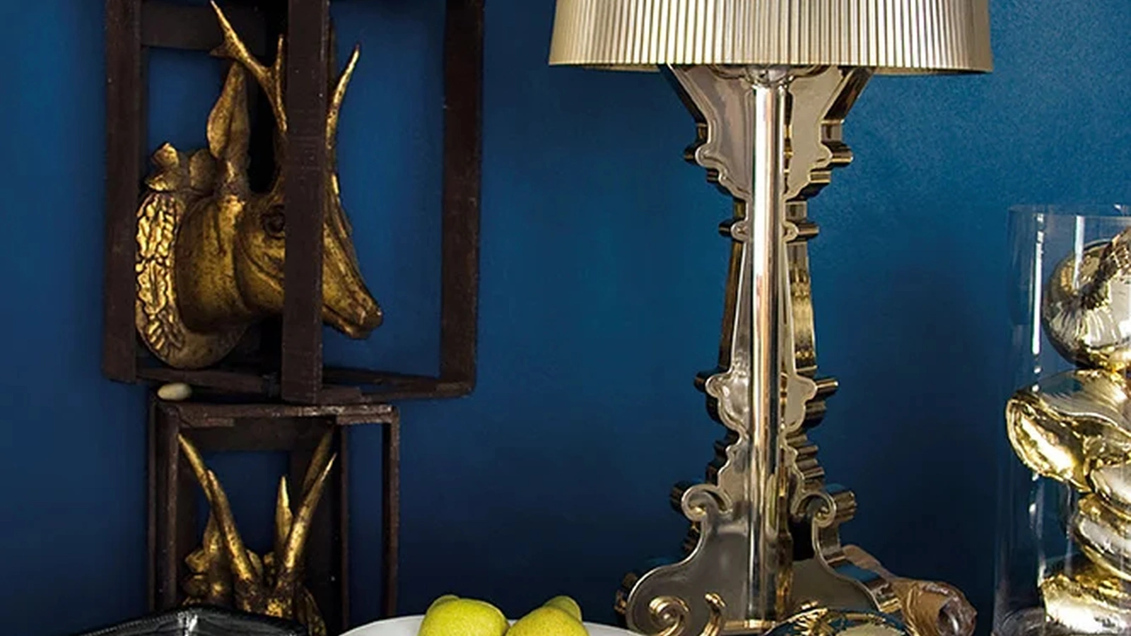 Lampada da tavolo Bourgie Metal Gold di Kartell