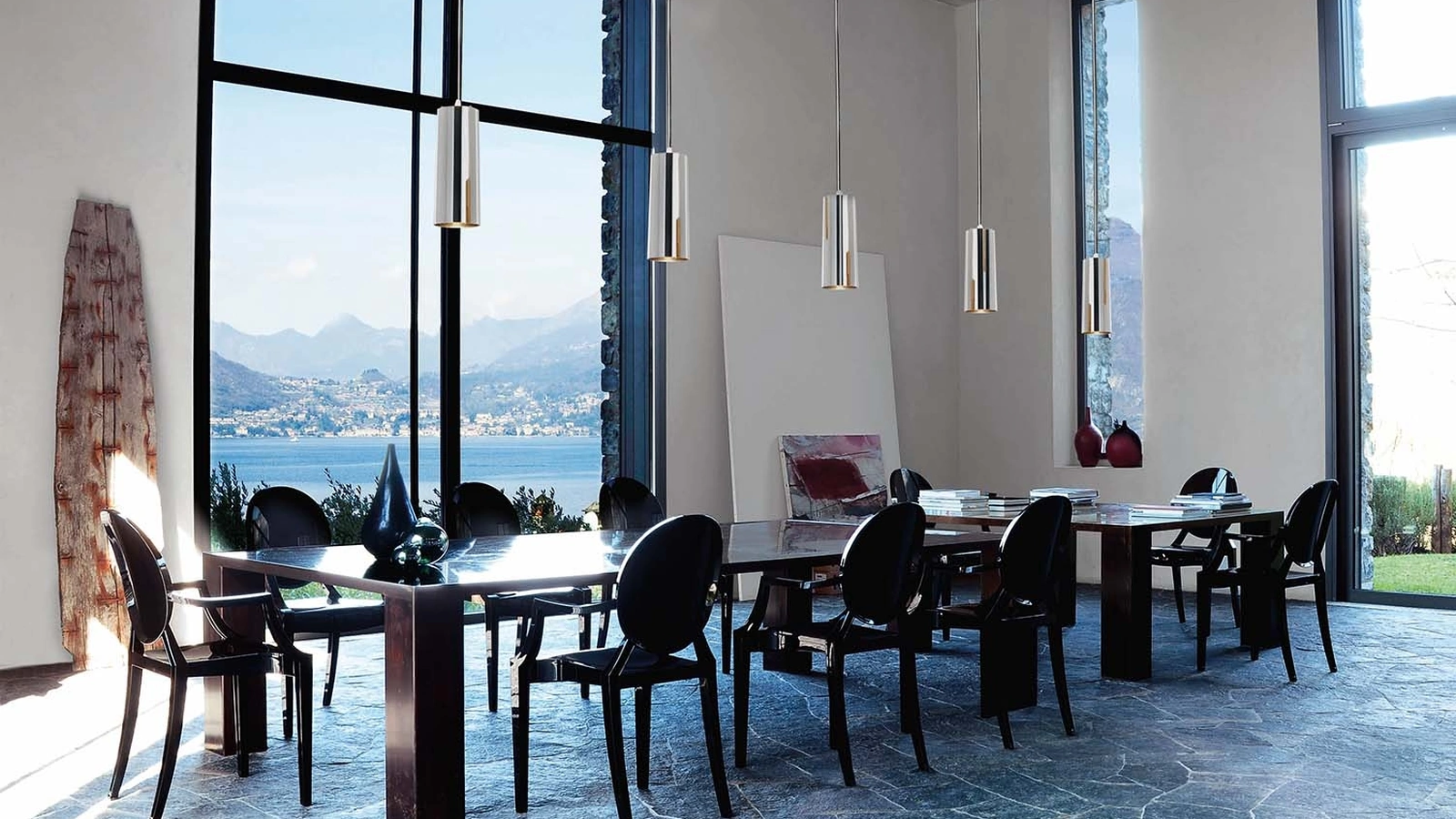 Lampada a sospensione Easy in policarbonato metallizzato di Kartell