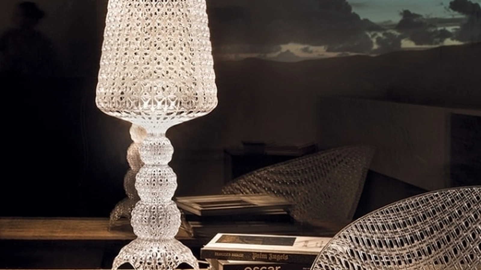 Lampada Kabuki Mini in policarbonato trasparente di Kartell