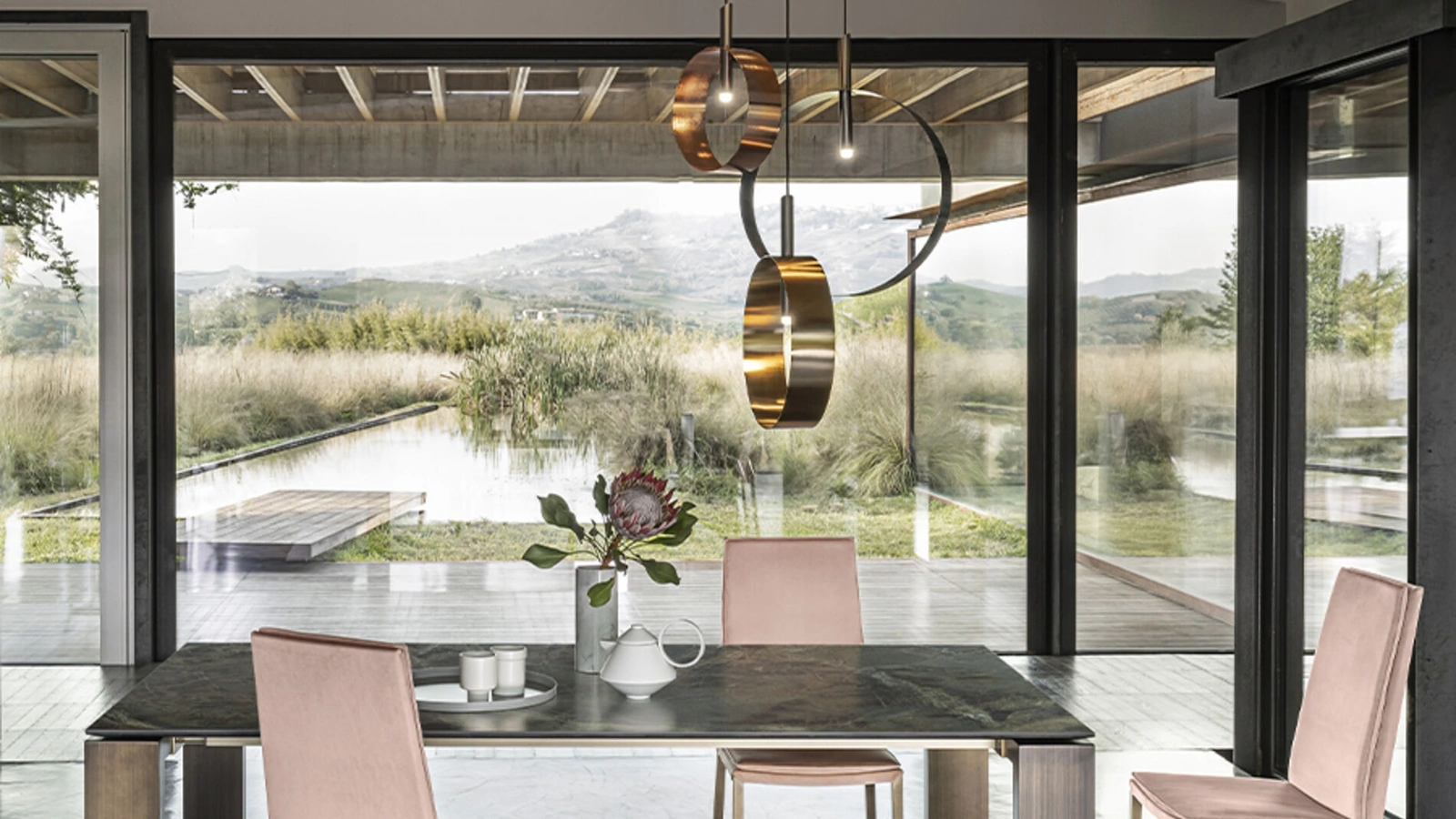 Lampada a sospensione Led Loop S di Riflessi