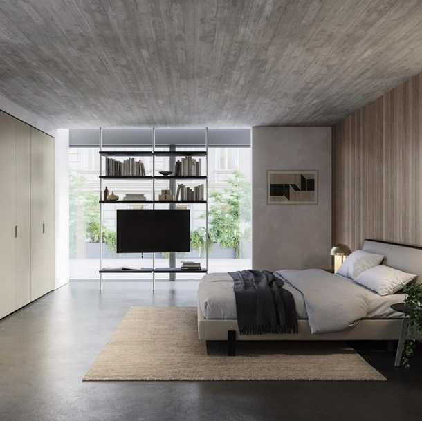 Armadio Trail con anta cannettata di Sangiacomo