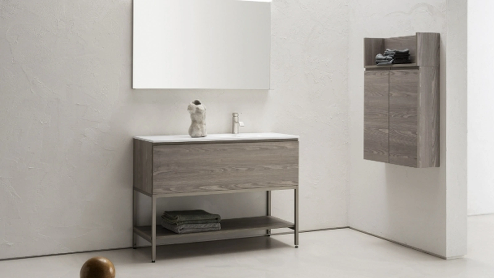 Mobile Bagno da appoggio in melaminico effetto legno B-GO BG003 di Compab