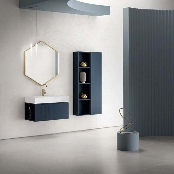 Mobile da Bagno sospeso in nobilitato laccato opaco B-GO BG019 di Compab