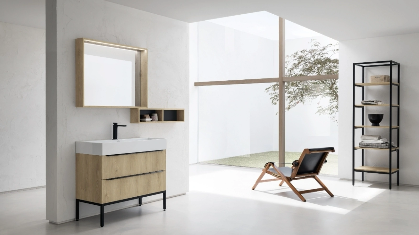 Mobile Bagno da appoggio in nobilitato effetto legno B201 BD023 di Compab