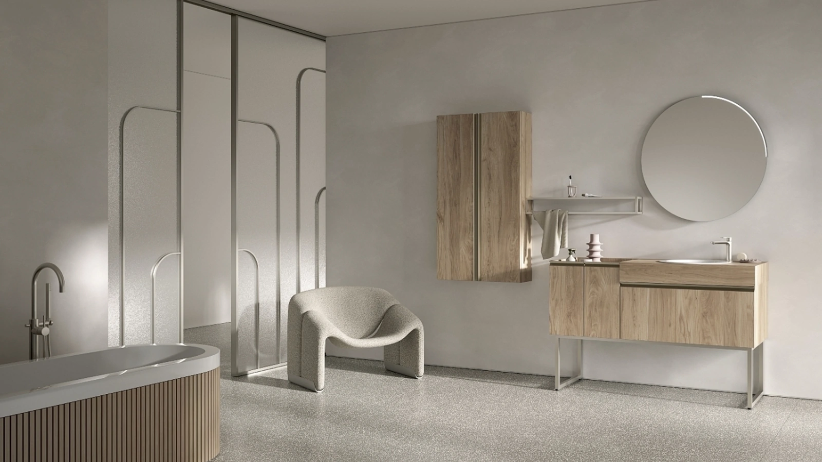 Mobile da Bagno a terra BIK BK13 di Compab