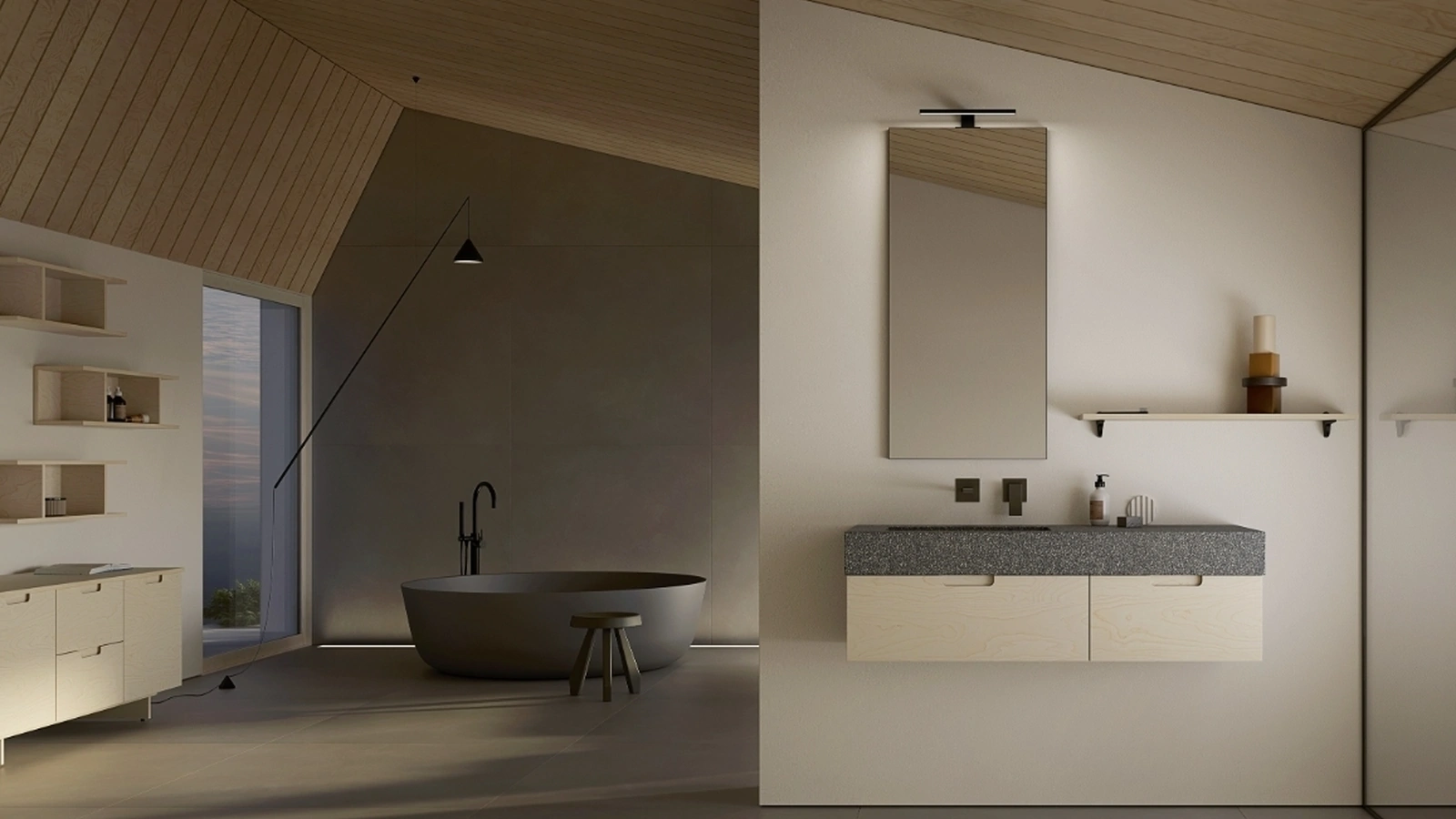 Mobile da Bagno sospeso STRATOS OS07 di Compab