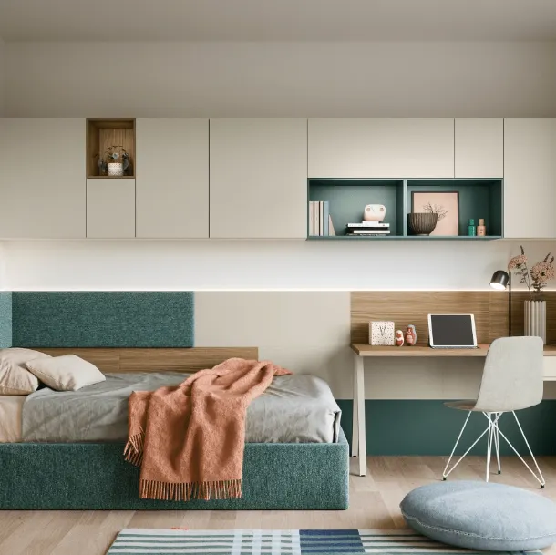 Cameretta con letti a castello Kids space 09 di Nidi