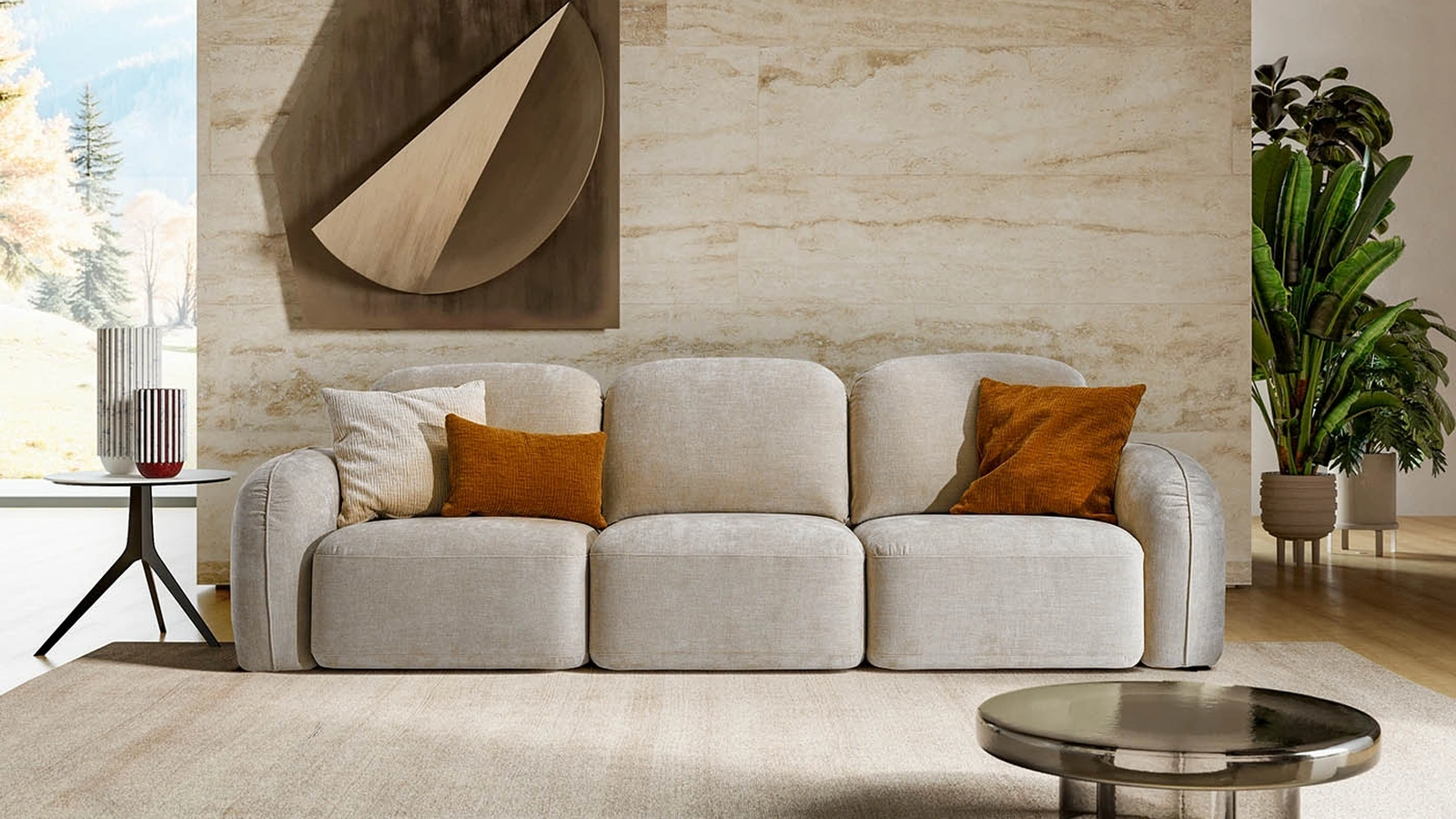 Divano lineare con sedute allungabili Susa di Le Comfort