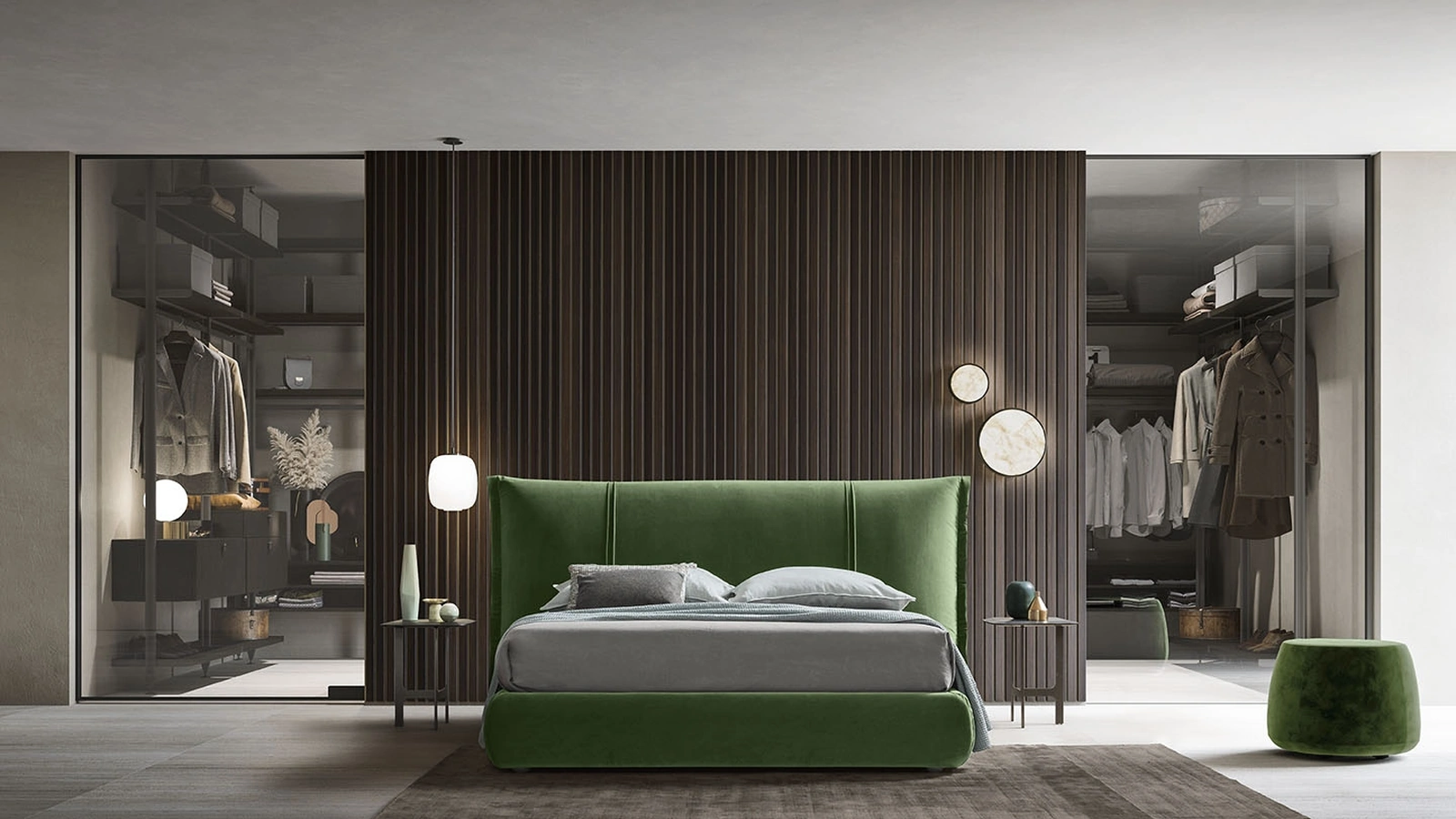 Letto di design in tessuto imbottito Artur Alf Da Frè