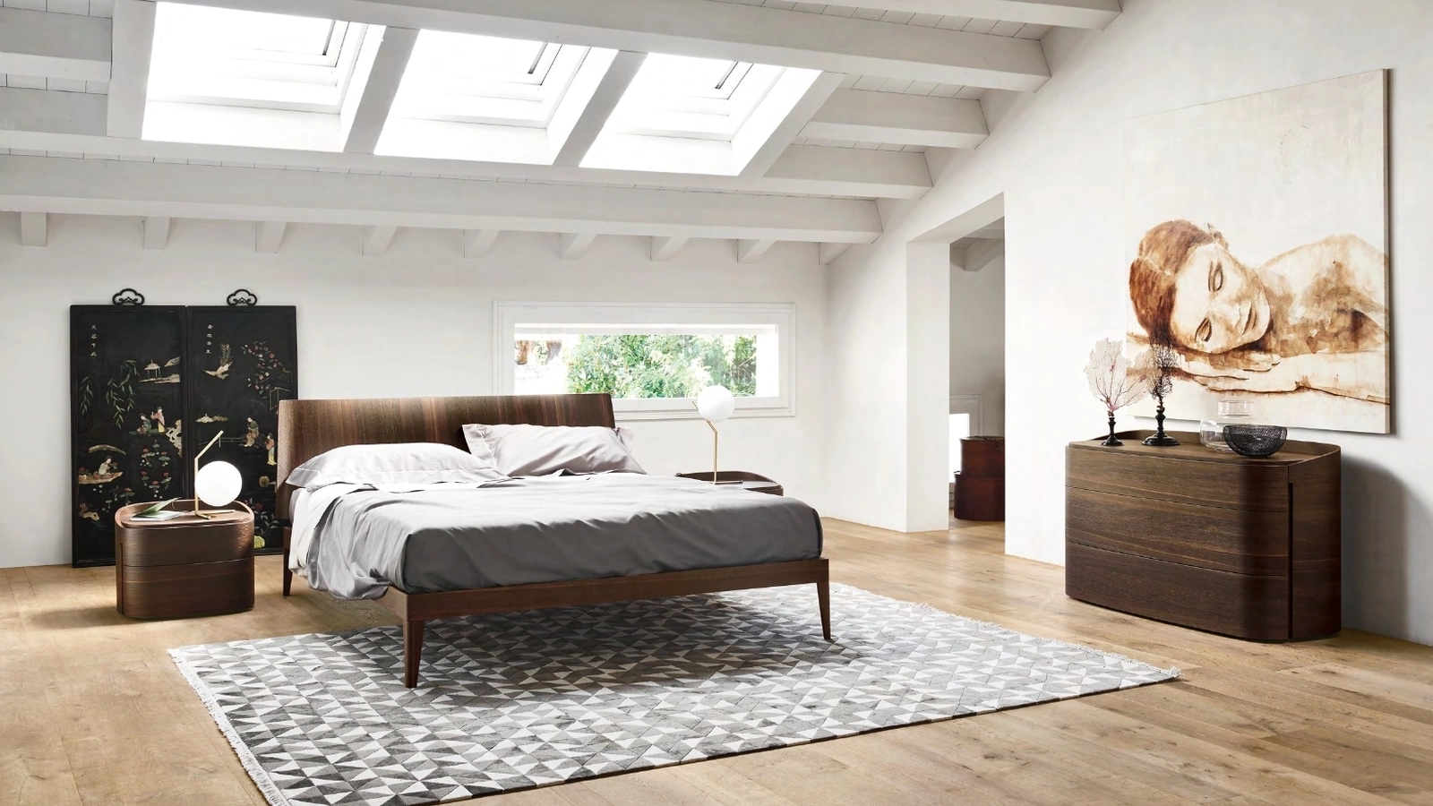 Letto Aliante Legno 1|0 in Rovere termotrattato di Sangiacomo