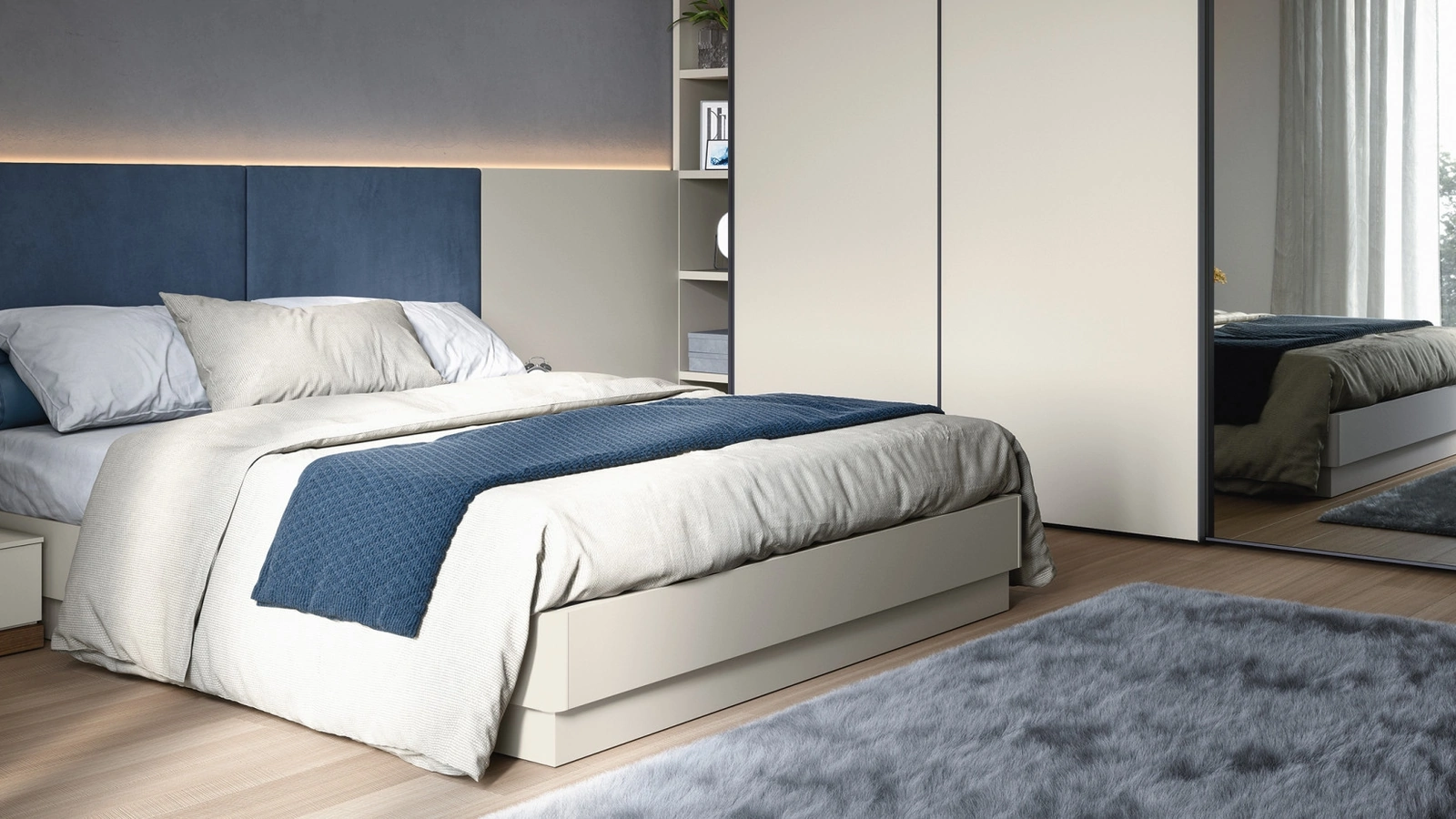 Letto con testiera a muro Arnad di Cinquanta3