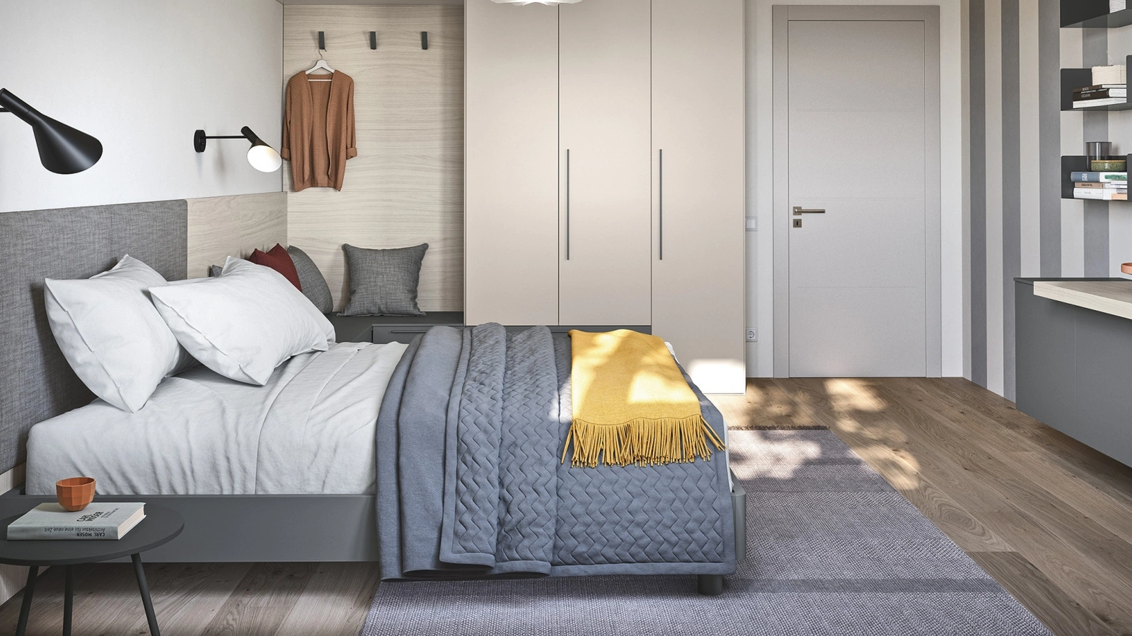 Letto con testiera a muro Arnad di Cinquanta3