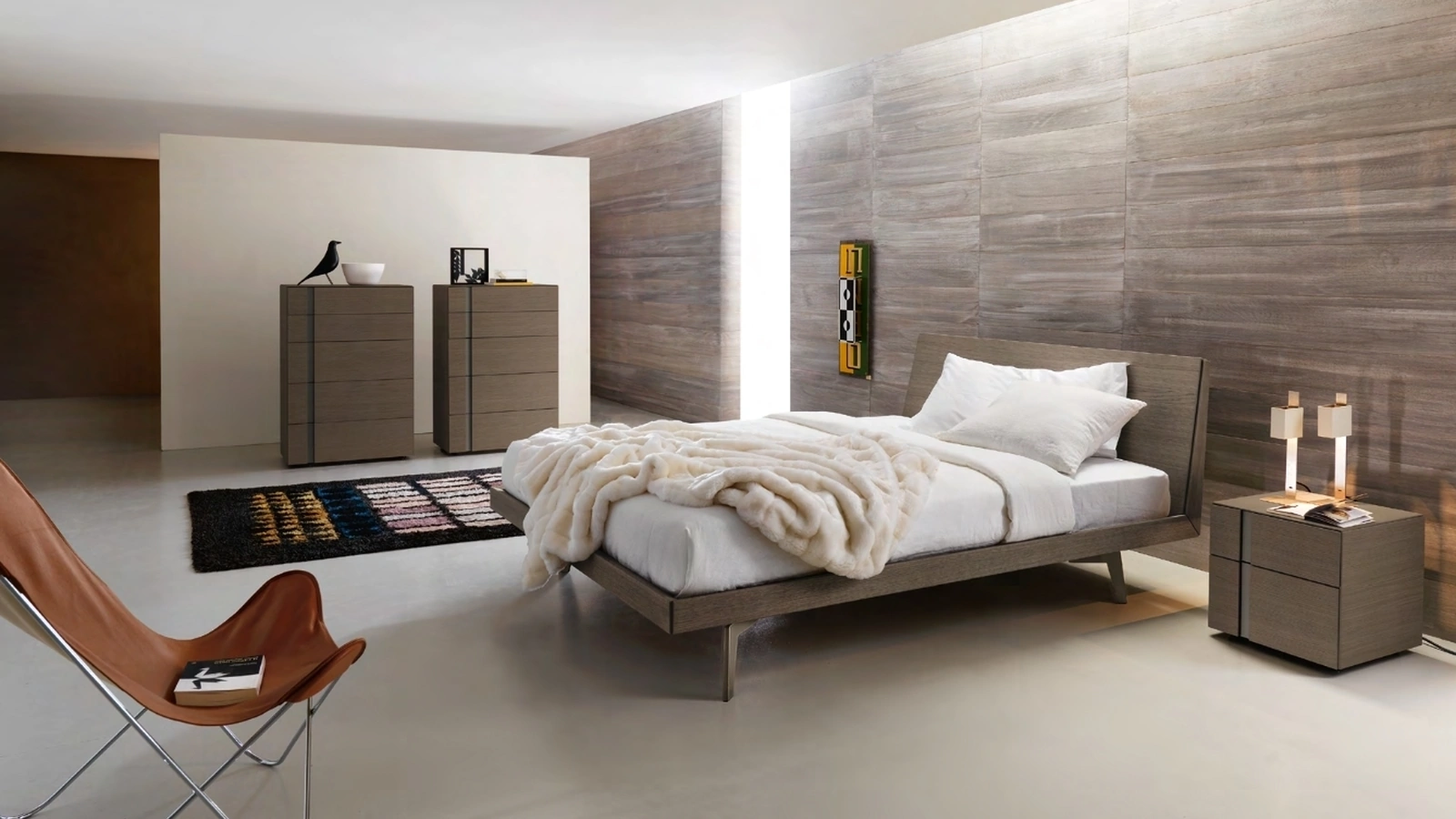 Letto Febo 1|0 in legno con testiera di Sangiacomo