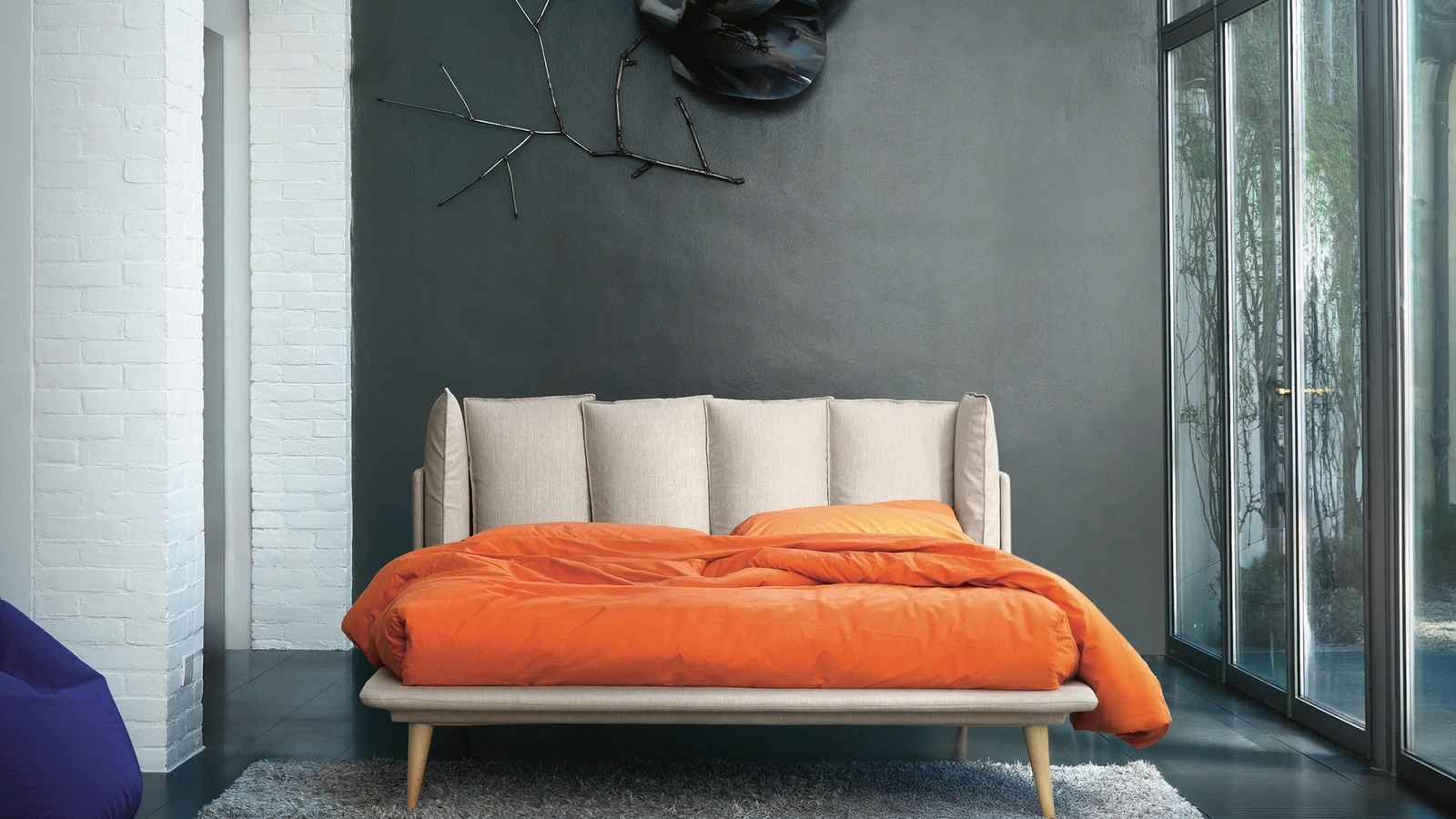 Letto con testiera Birdland di Noctis