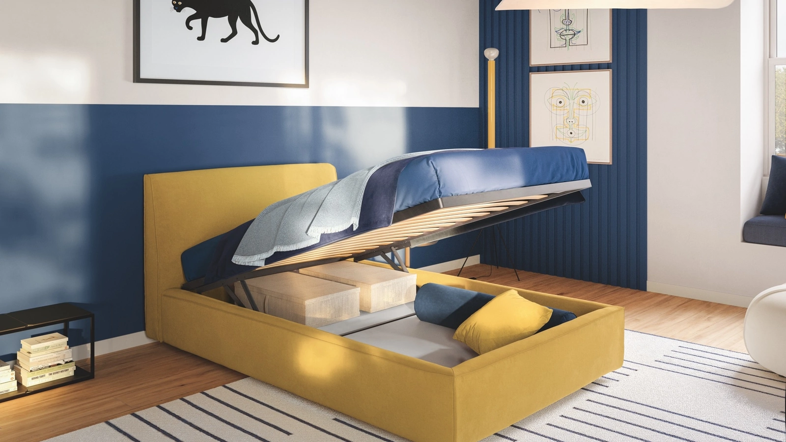 Letto singolo con box contenitore Ada di Twils