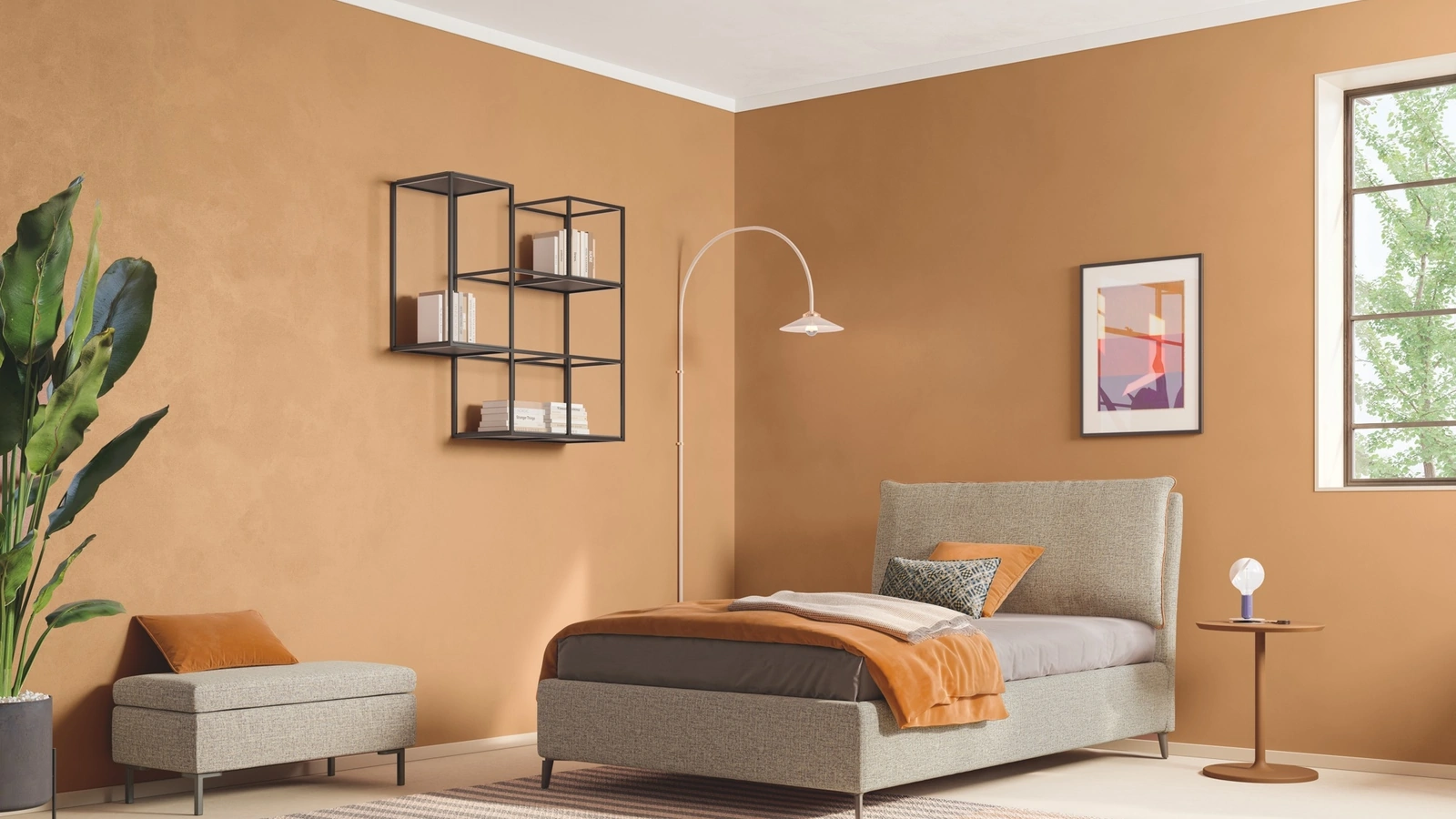 Letto Singolo in tessuto Blanca di Twils