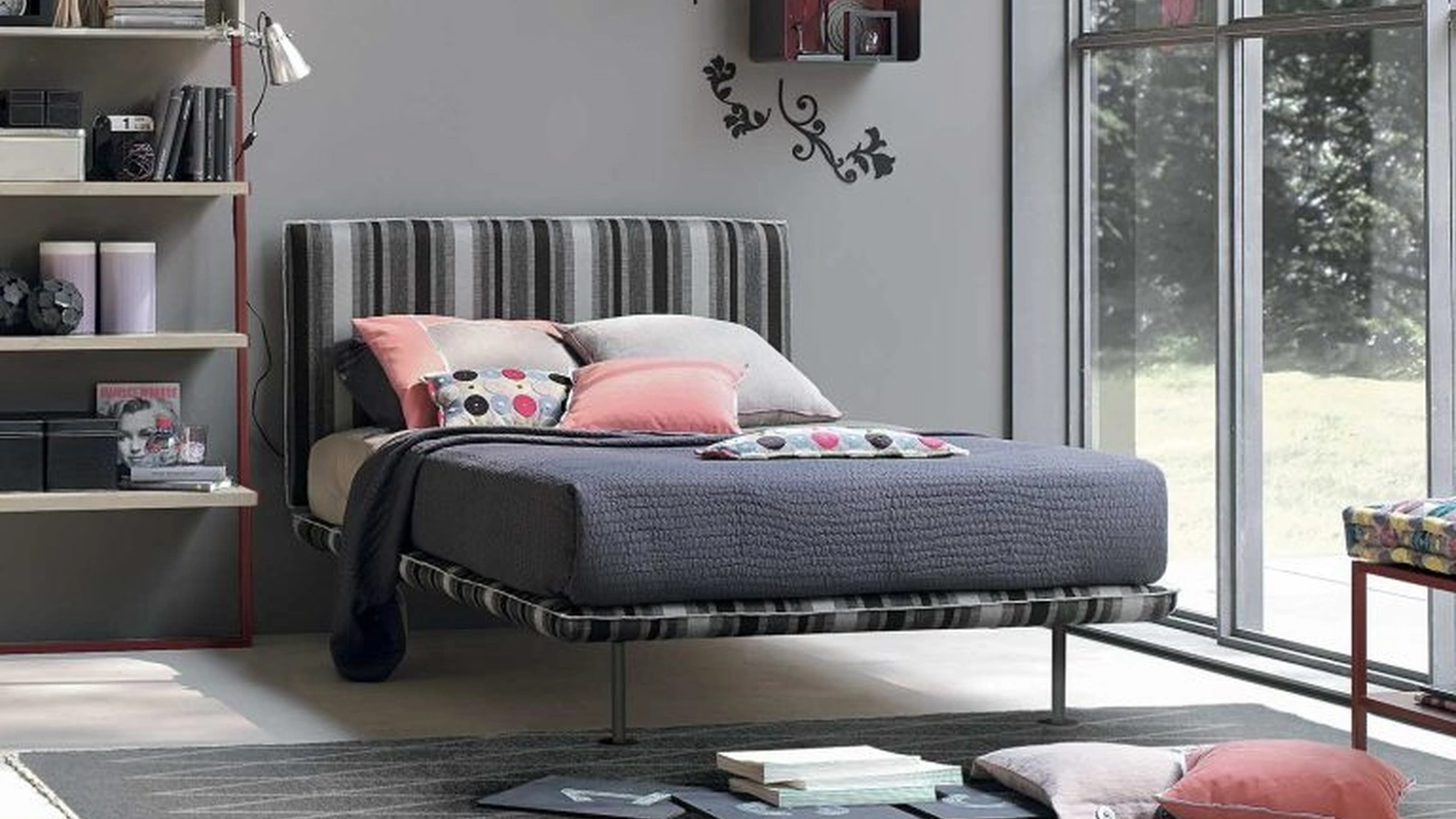 Letto singolo in tessuto Bravo di Tomasella