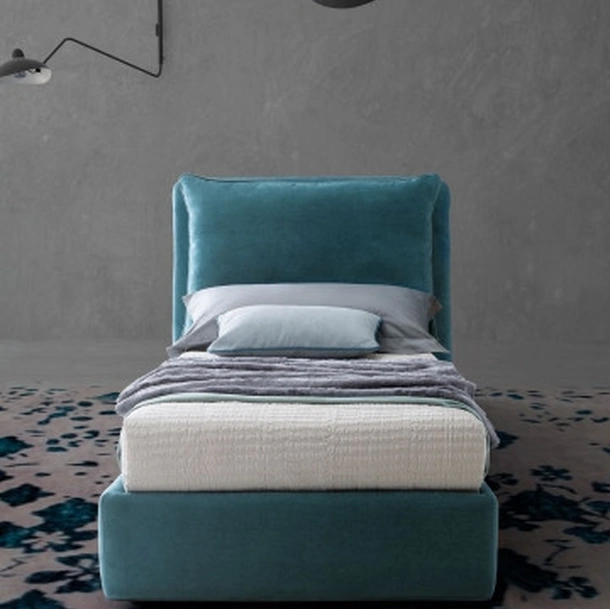 Letto singolo in tessuto imbottito con testiera Fris di Le Comfort