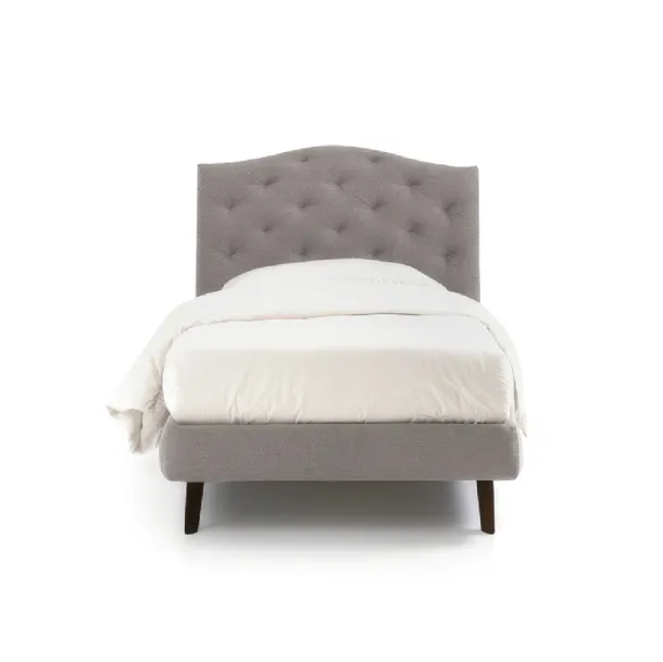 Letto Singolo in tessuto con testiera Tasca di Tomasella