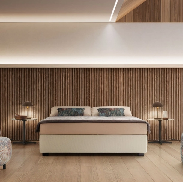 Letto in tessuto Sommier di Le Comfort