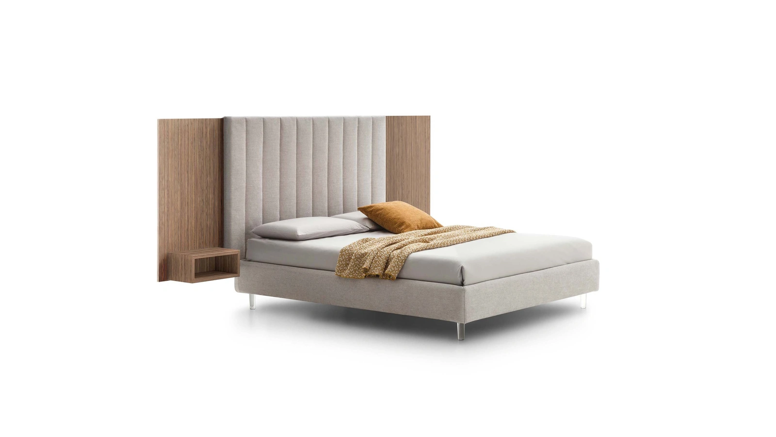 Letto Tile in tessuto imbottito di Le Comfort