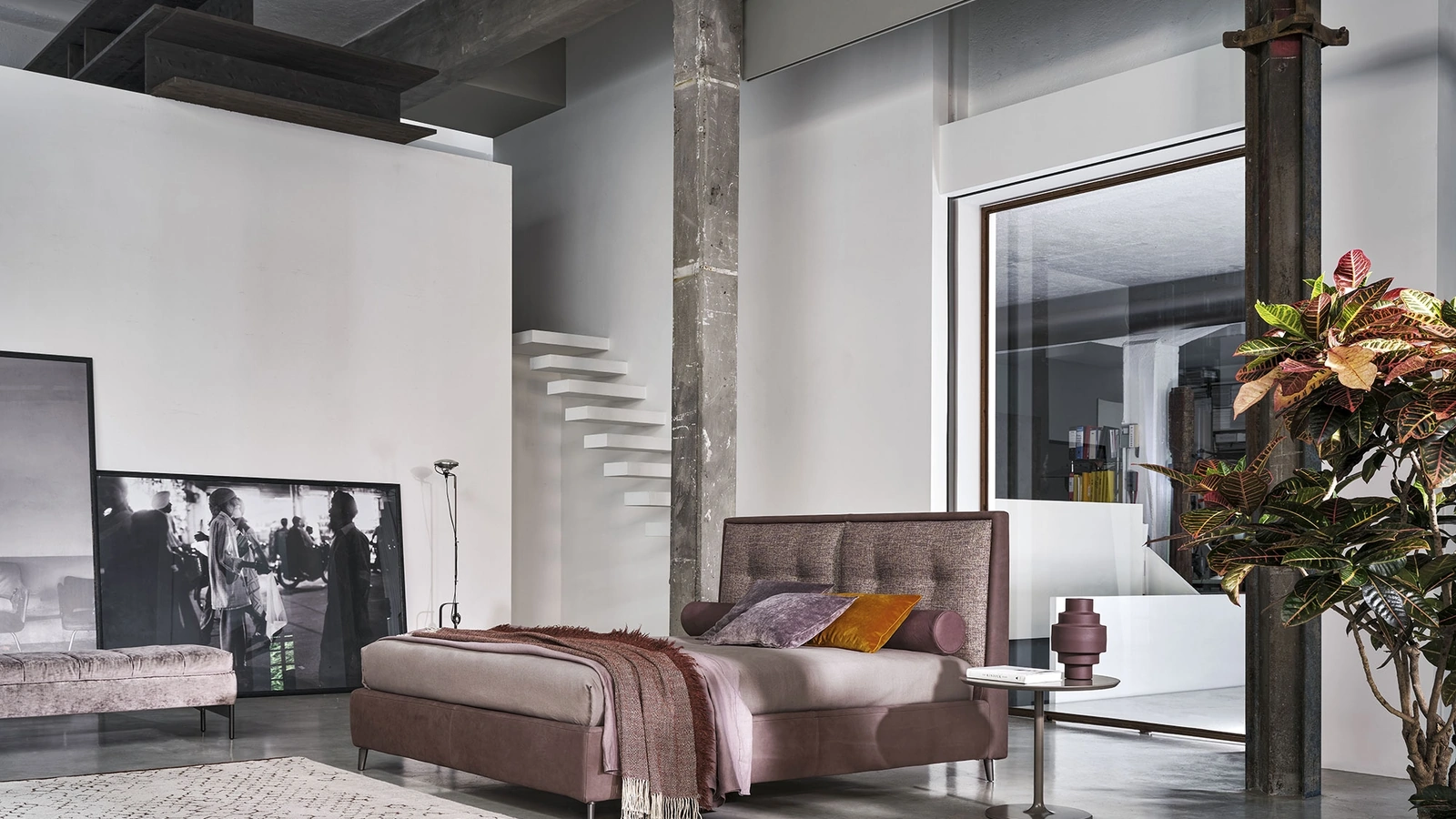 Letto matrimoniale con testiera Venus Lab di Twils