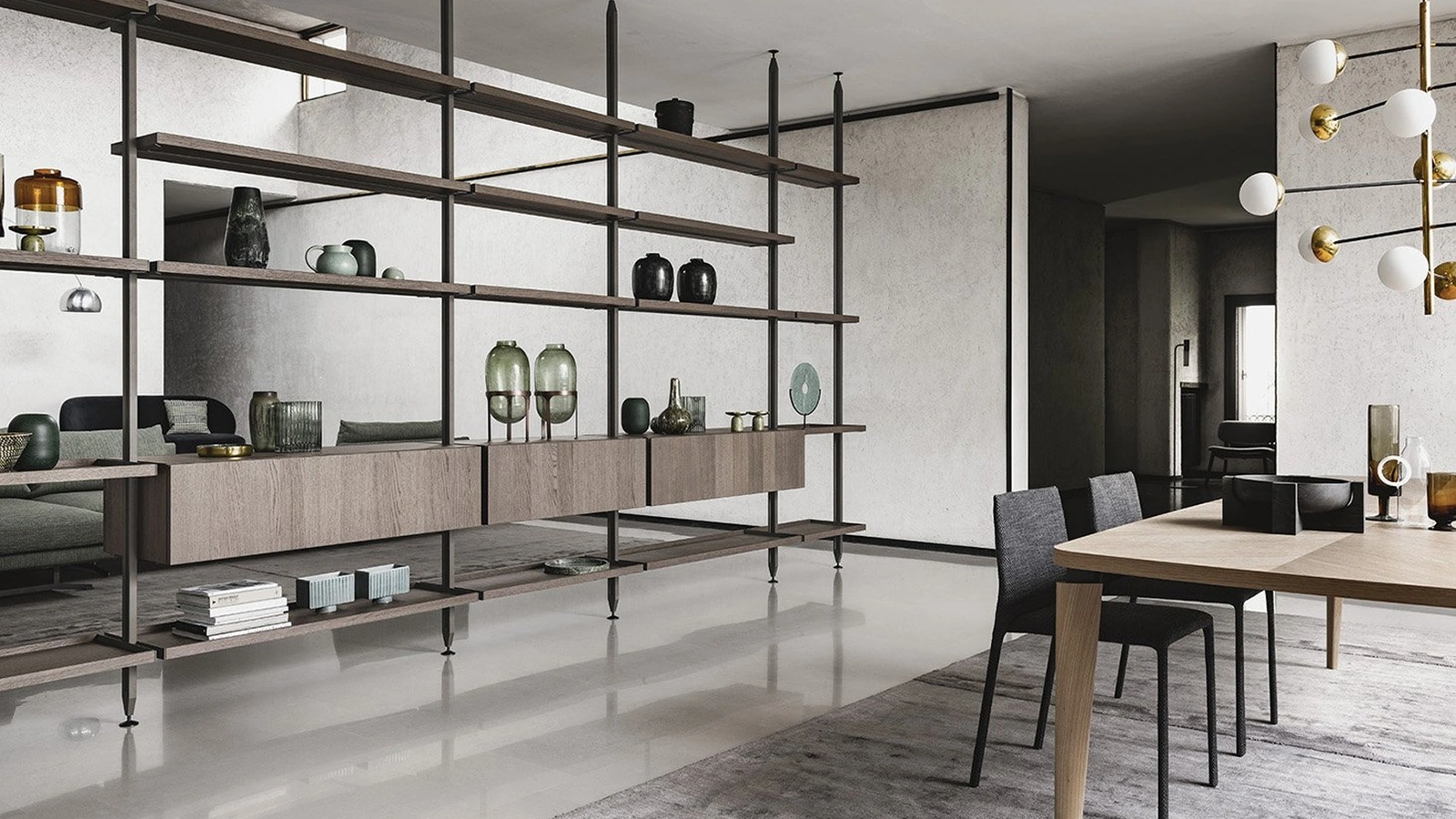 Libreria divisoria bifacciale Antis di Alf Da Frè