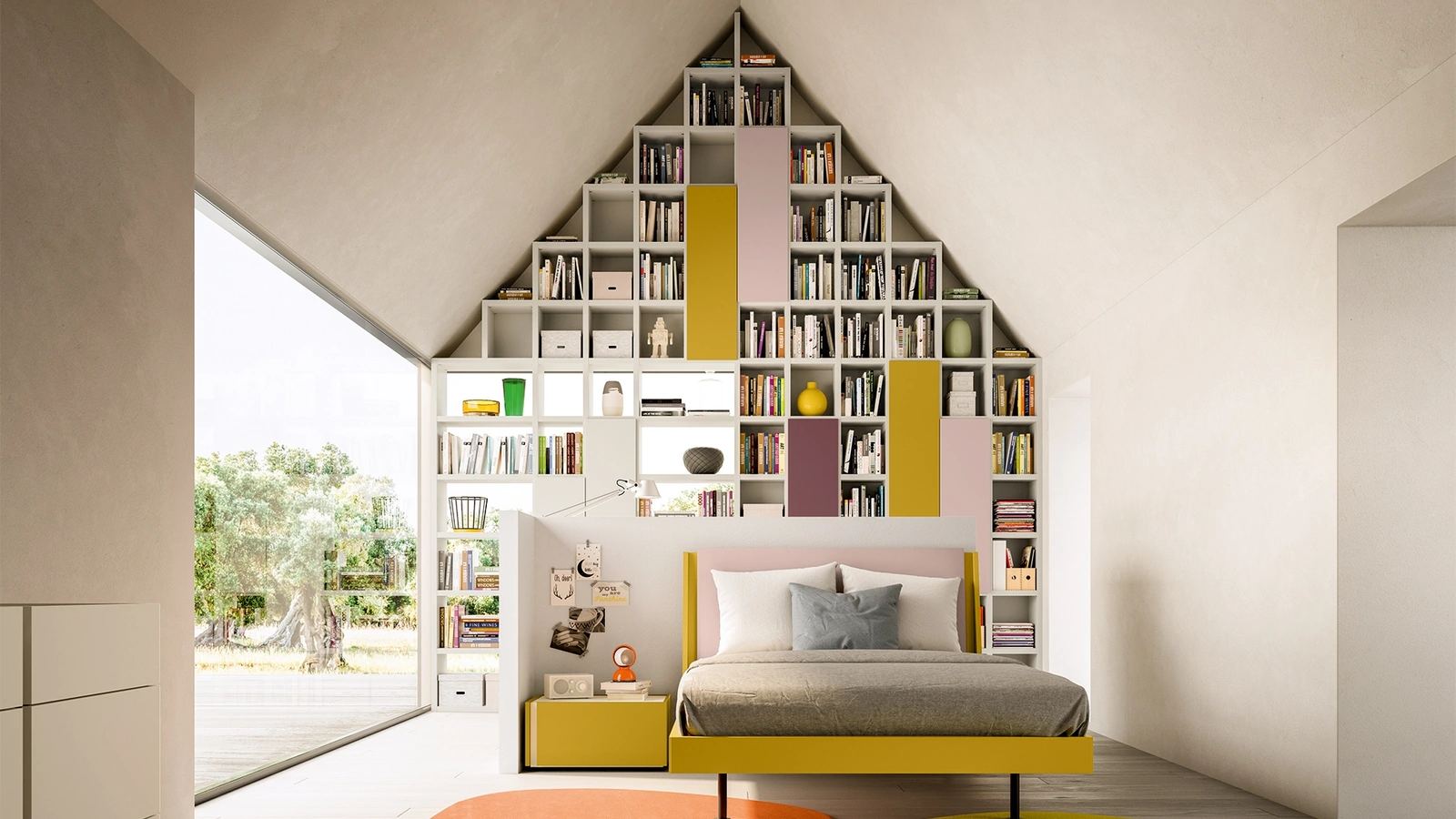 Libreria My Space laccata di Alf Da Frè