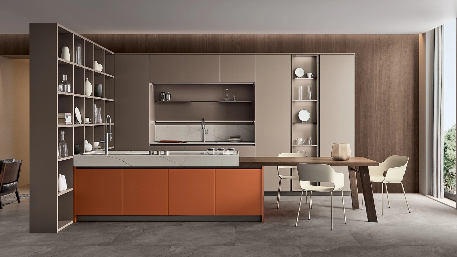 Libreria divisoria Living 04 di Veneta Cucine