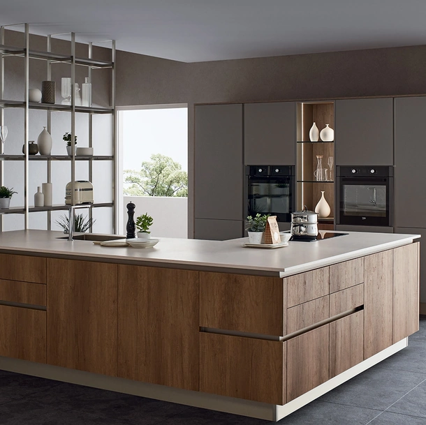 Libreria divisoria in metallo finitura bronzo Tribeca 05 di Veneta Cucine