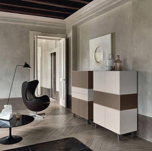 Madia Domino IN 3 04N in laccato opaco di Sangiacomo