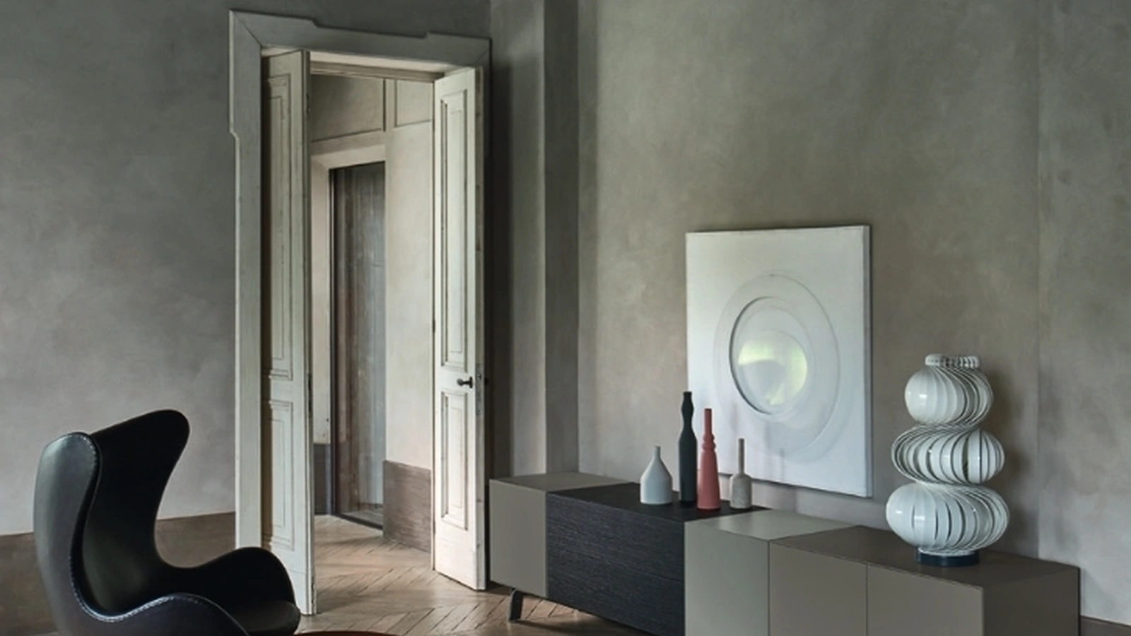 Madia Domino Più 15P in laccato opaco di Sangiacomo