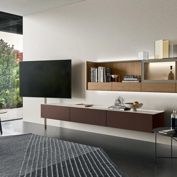 Mobile Porta Tv Cabaret Glass di Sangiacomo