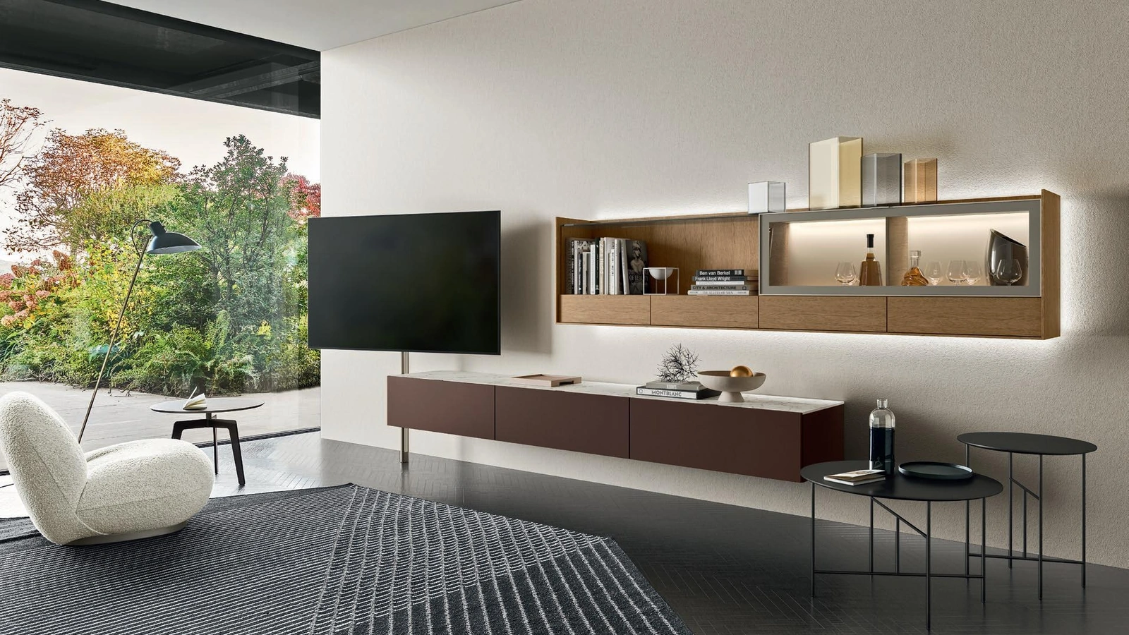 Mobile Porta Tv Cabaret Glass di Sangiacomo