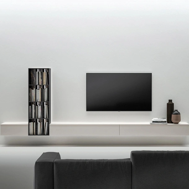 Mobile Porta Tv sospeso Freedhome con Libreria di Caccaro