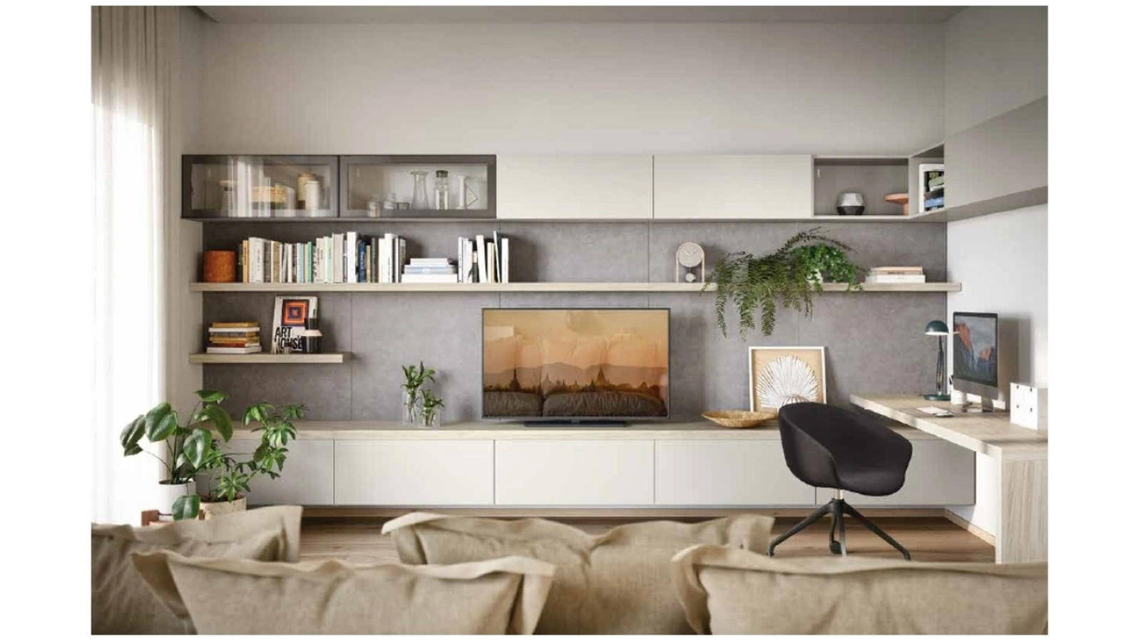 Parete Attrezzata 05A in melaminico di Cinquanta3