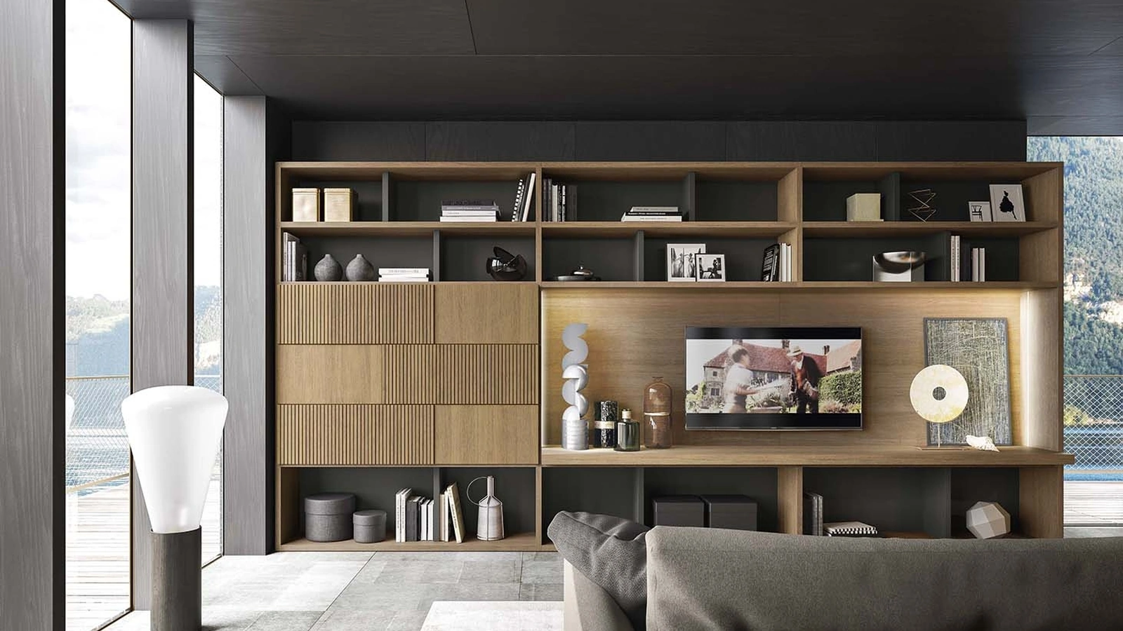 Parete Attrezzata My Space 25-02 di Alf Da Frè