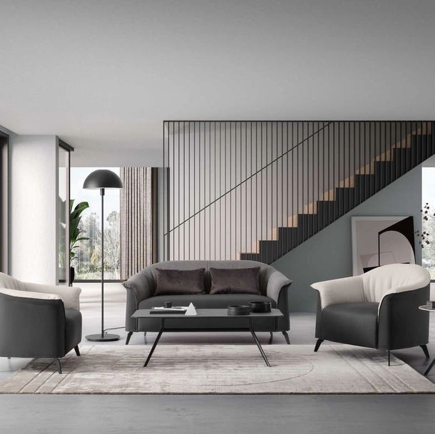 Poltroncina Caroline in tessuto imbottito di Le Comfort