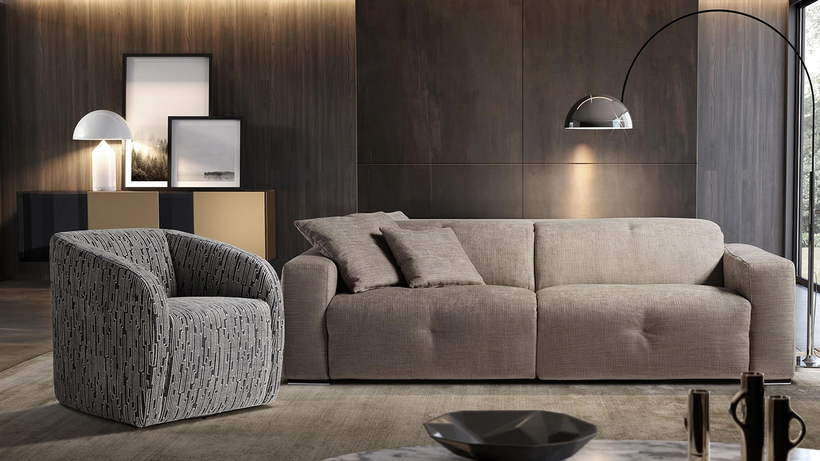 Poltroncina in tessuto Carlotta di Egoitaliano