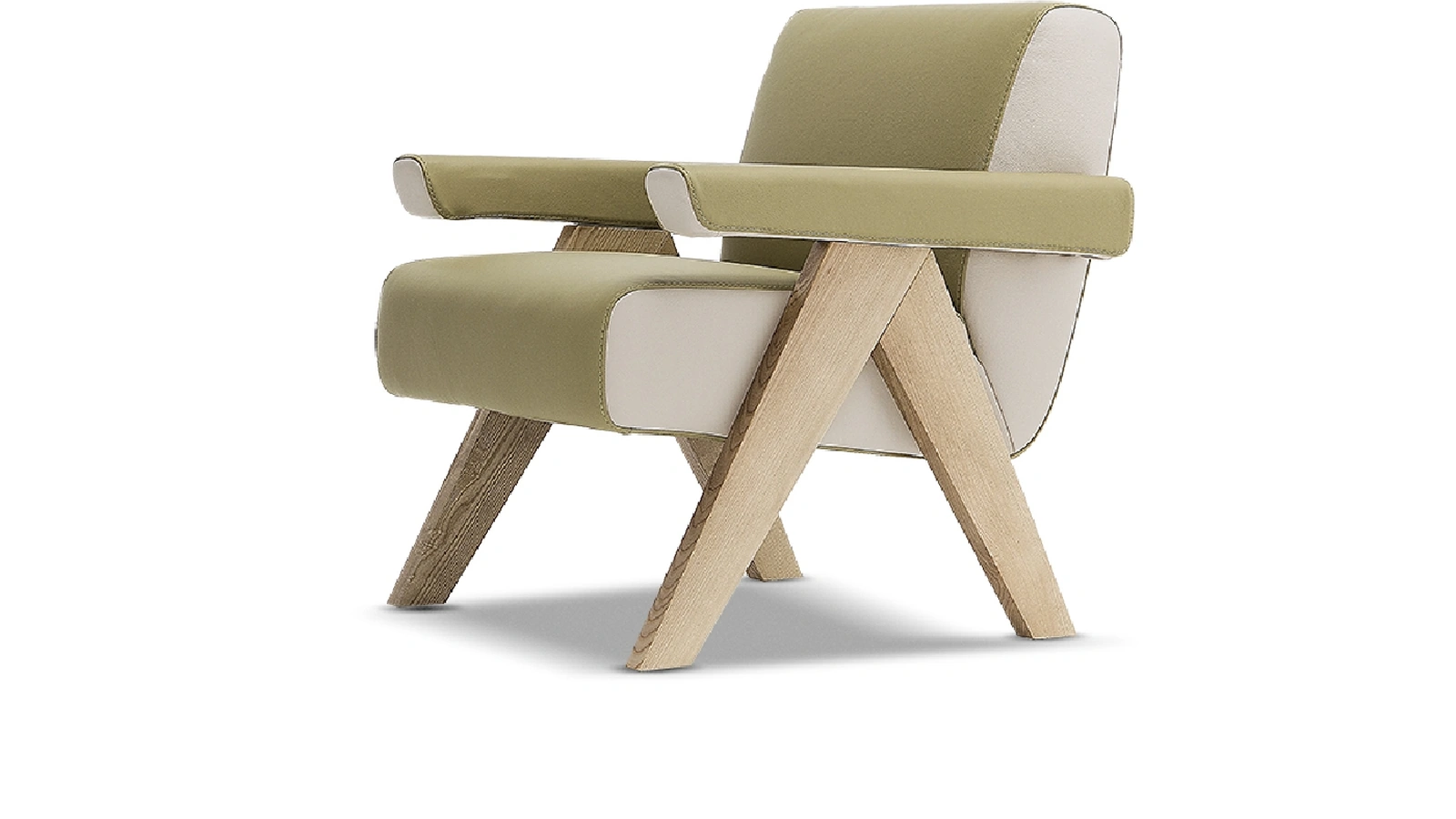 Poltroncina Fram in tessuto con struttura in legno massello Fram di Egoitaliano